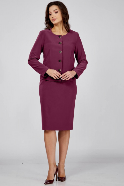 Жакет, юбка Verita 2176 ежевика - фото 2