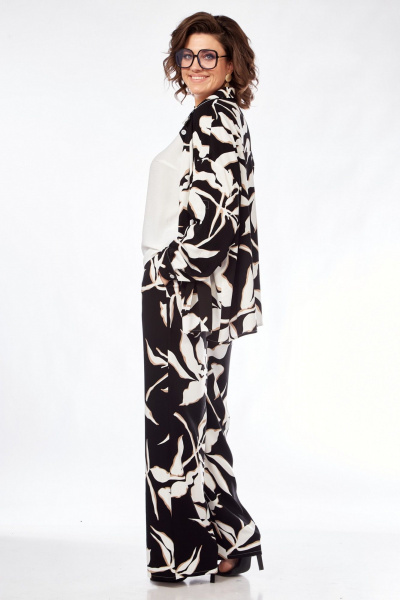 Блуза, брюки, топ VI ORO VR-1123 черный+белый - фото 6