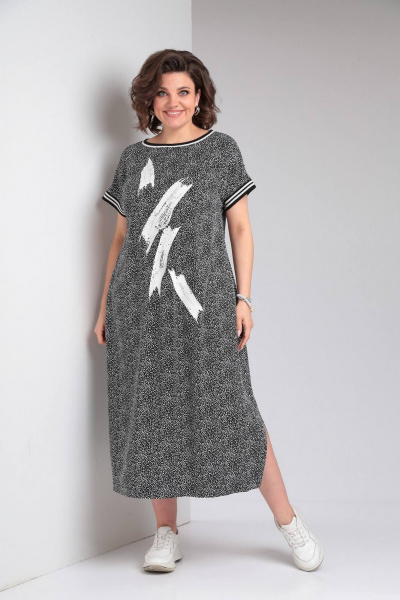 Платье свободного кроя в стиле бохо из вискозы INVITE 4067 новый_дизайн - фото 7