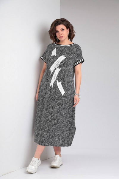 Платье свободного кроя в стиле бохо из вискозы INVITE 4067 новый_дизайн - фото 2