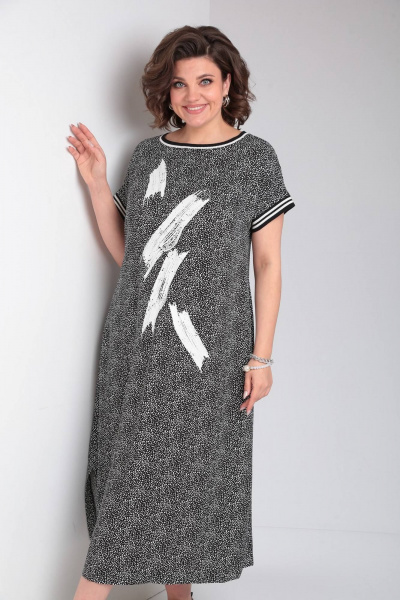 Платье свободного кроя в стиле бохо из вискозы INVITE 4067 новый_дизайн - фото 1