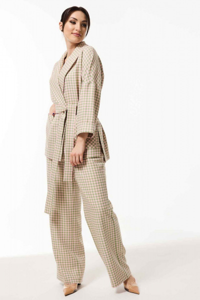 Джинсовое приталенное платье с рельефами и кокетками Mislana 1054 - фото 4