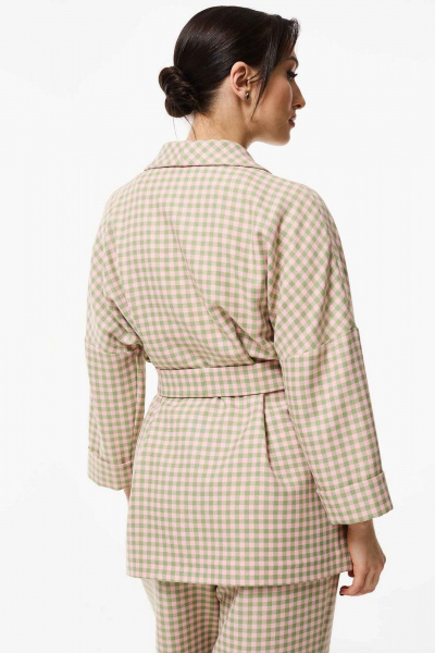 Джинсовое приталенное платье с рельефами и кокетками Mislana 1054 - фото 7