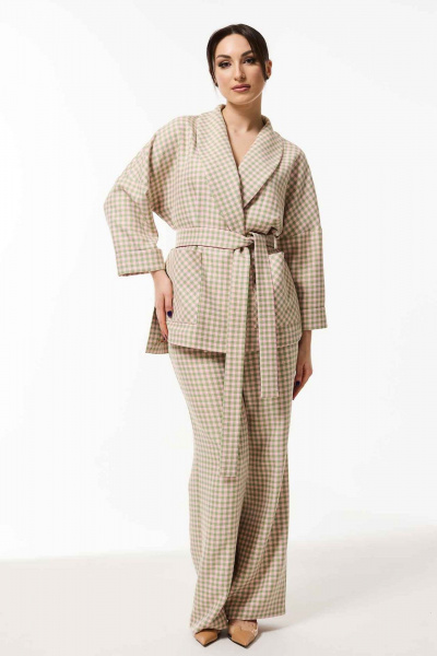 Джинсовое приталенное платье с рельефами и кокетками Mislana 1054 - фото 2