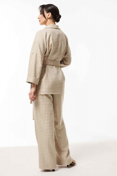 Джинсовое приталенное платье с рельефами и кокетками Mislana 1054 - фото 5