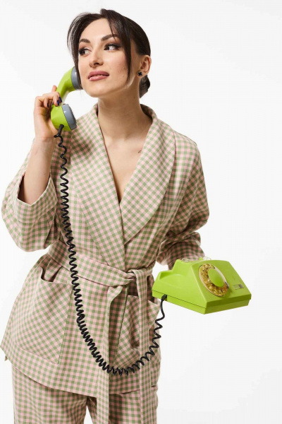 Джинсовое приталенное платье с рельефами и кокетками Mislana 1054 - фото 3