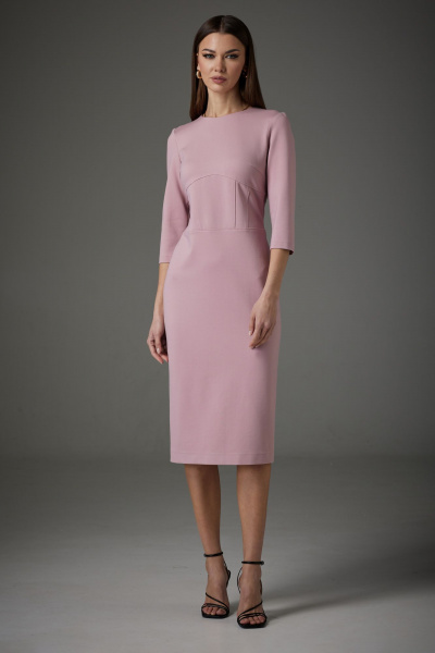 Платье приталенного силуэта из трикотажа с имитацией корсета N.O.W. 1386 - фото 1