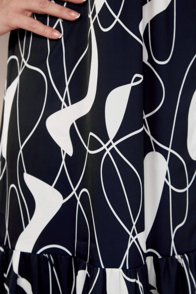 Платье из вискозы с вставкой молочной планки и валаном LIMO GOLD 104 - фото 5