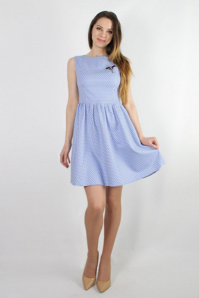 Платье VLADOR 500232 светло-синий - фото 1