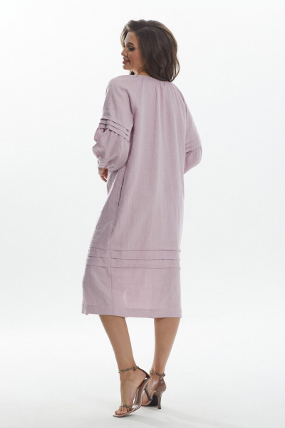 Платье прямого силуэта с карманами и поясом MALI 424-010 лаванда - фото 4