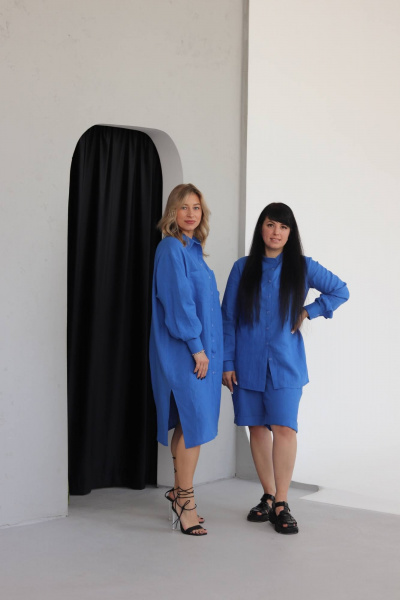 Рубашка SK Brand SK7157 синий(василек) - фото 6