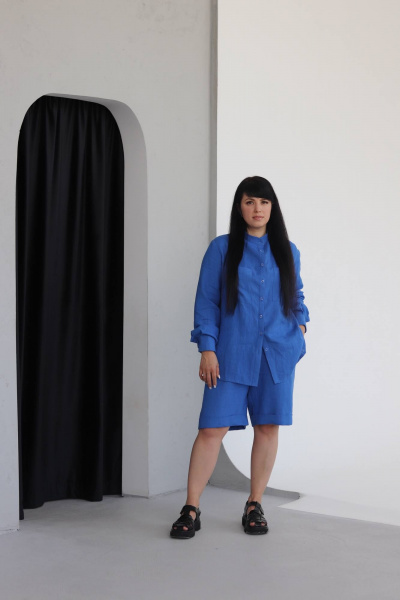 Рубашка SK Brand SK7157 синий(василек) - фото 2