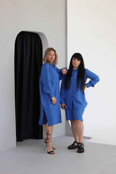 Рубашка SK Brand SK7157 синий(василек) - фото 5