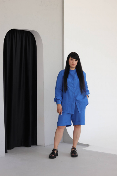 Рубашка SK Brand SK7157 синий(василек) - фото 3