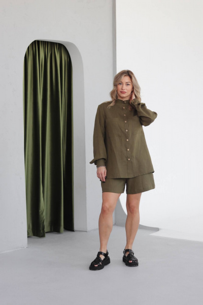 Рубашка SK Brand SK7158 хаки - фото 4