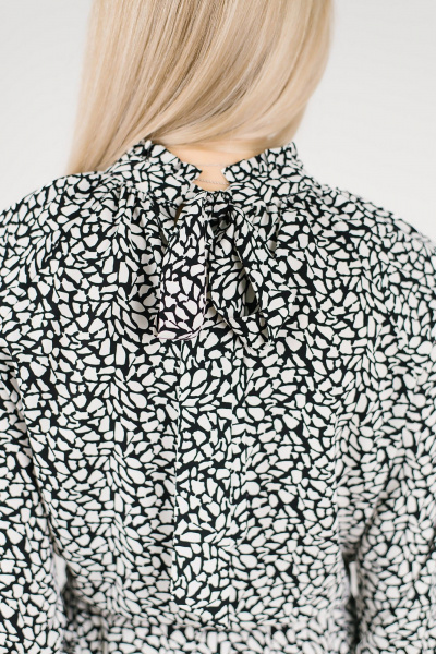 Платье MONA STYLE 22002 бело-черный - фото 8