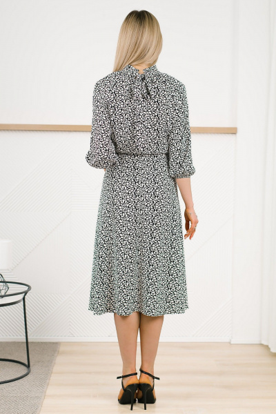 Платье MONA STYLE 22002 бело-черный - фото 6