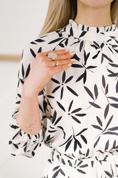 Платье MONA STYLE 22002 черные_цветы - фото 7