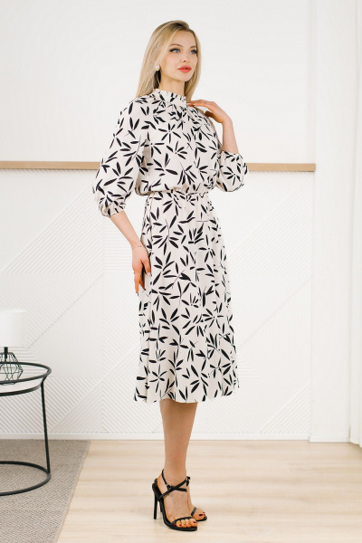 Платье MONA STYLE 22002 черные_цветы - фото 2