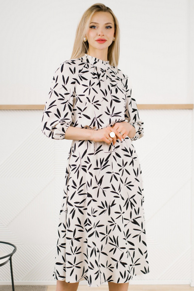 Платье MONA STYLE 22002 черные_цветы - фото 4