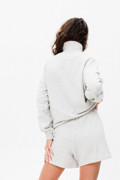 Мягкий костюм из трикотажа при Oversize и карманах FAMA F02-03 меланж - фото 6