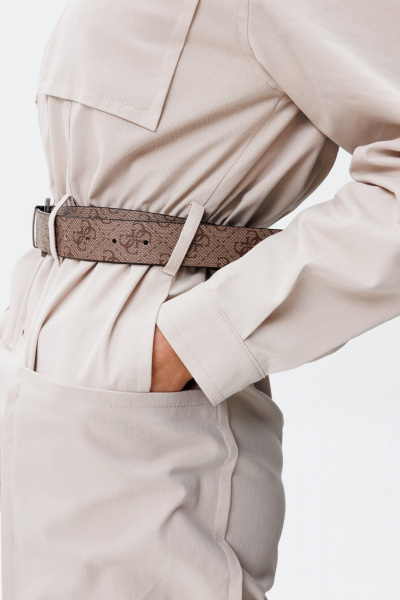 Комбинезон из хлопкового текстиля для стильных будней FAMA F07-0203 бежевый - фото 9