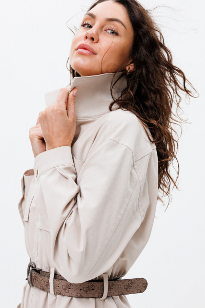 Комбинезон из хлопкового текстиля для стильных будней FAMA F07-0203 бежевый - фото 5