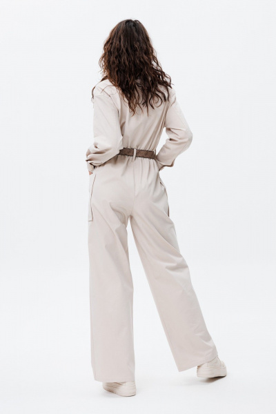 Комбинезон из хлопкового текстиля для стильных будней FAMA F07-0203 бежевый - фото 8