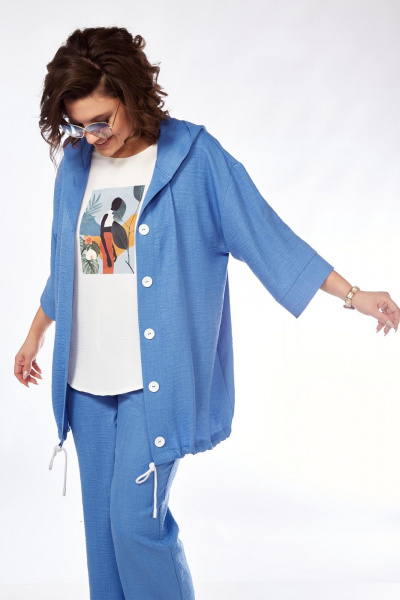 Костюм 3-ка из вискозы на каждый день летний VI ORO VR-1128 деним - фото 10