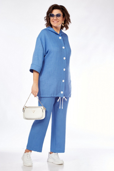 Костюм 3-ка из вискозы на каждый день летний VI ORO VR-1128 деним - фото 5