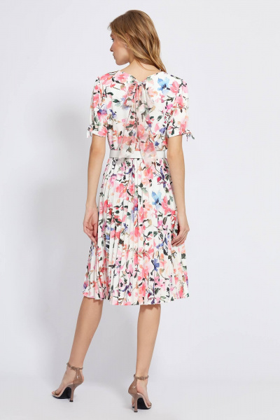 Платье прямое из шифона с пестрым принтом летнее Bazalini 4897 - фото 3