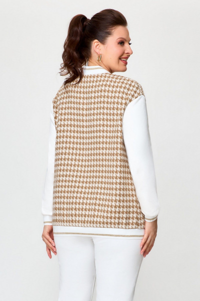 Бежевый бомббер с длинными рукавами и эластичным поясом Svetlana-Style 2006 бежевый - фото 2