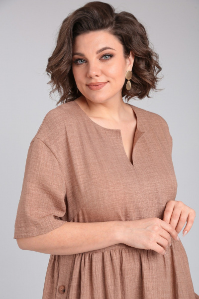 Платье ANASTASIA MAK 1173 коричневый - фото 6