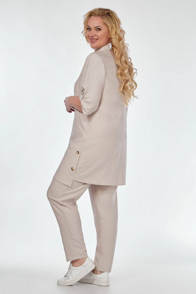 Демисезонный комплект блузка и брюки-бананы из костюмной ткани Algranda А3983 - фото 2