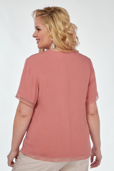 Демисезонный комплект блузка и брюки-бананы из костюмной ткани Algranda А3983 - фото 4