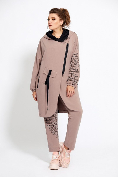 Брюки, кардиган Mubliz 455 капучино - фото 1