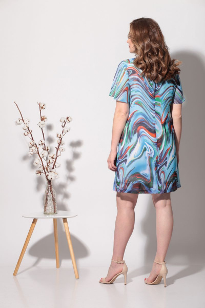 Платье шифон расширенное к низу с кокеткой Fortuna ШЖ 677 - фото 2