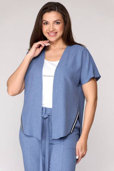 Брюки, накидка, топ Karina deLux M-1098/1 голубой - фото 8