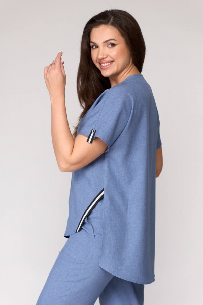 Брюки, накидка, топ Karina deLux M-1098/1 голубой - фото 9