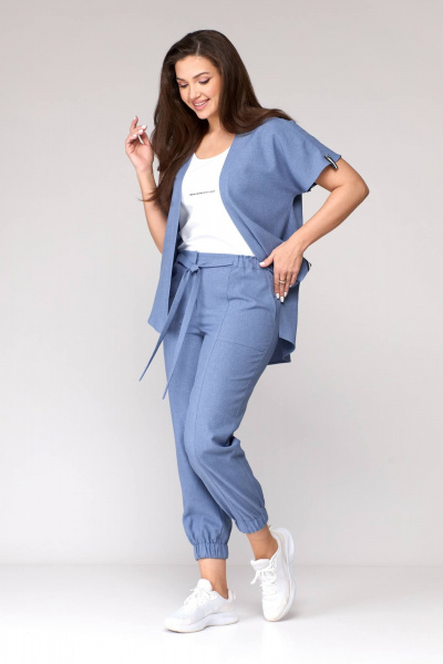 Брюки, накидка, топ Karina deLux M-1098/1 голубой - фото 4