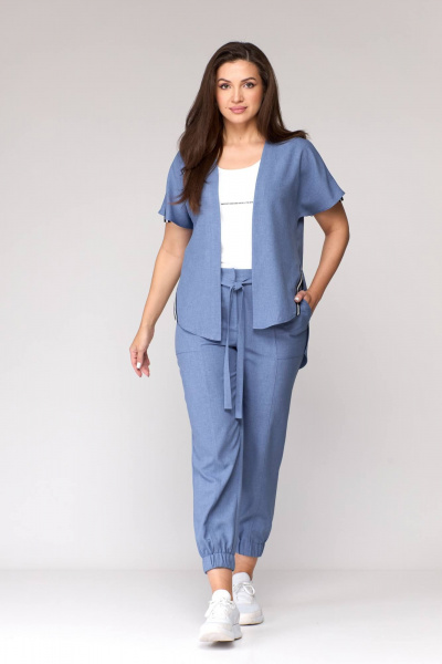 Брюки, накидка, топ Karina deLux M-1098/1 голубой - фото 3