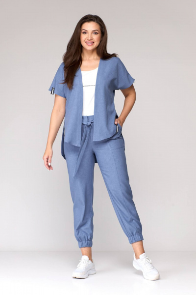 Брюки, накидка, топ Karina deLux M-1098/1 голубой - фото 1