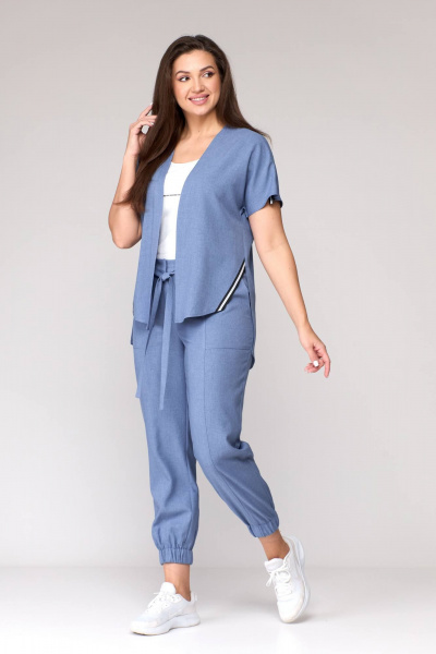 Брюки, накидка, топ Karina deLux M-1098/1 голубой - фото 2