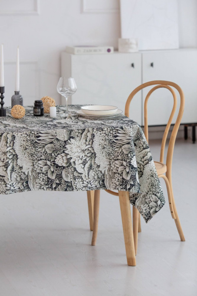 Прямоугольная скатерть с цветочным принтом и защитной пропиткой Listelle 514804 - фото 8