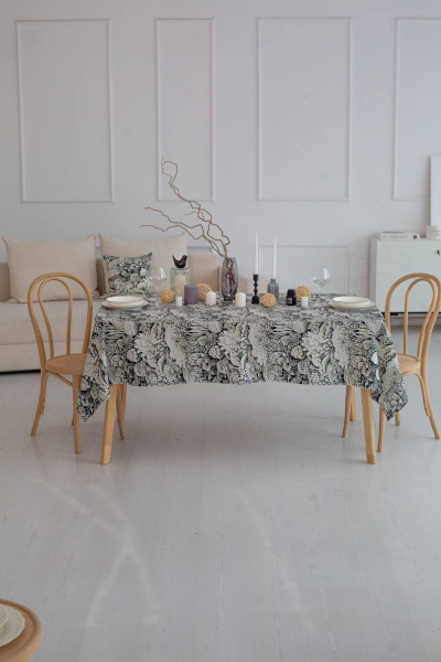 Прямоугольная скатерть с цветочным рисунком и водоотталкивающей пропиткой Listelle 514808 - фото 4
