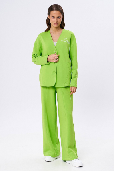 Брюки, кардиган KaVaRi 8018.3 салатовый - фото 1