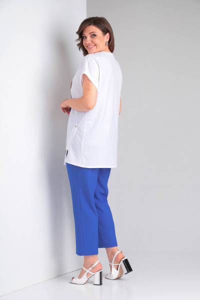 Блуза и брюки с принтом из текстиля с принтом Shetti 4051 электрик - фото 5