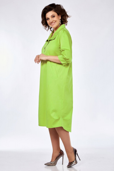 Платье баллон полуприлегающего силуэта с карманами и пуговицами Matini 3.1753 яблоко - фото 11