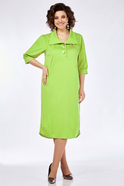 Платье баллон полуприлегающего силуэта с карманами и пуговицами Matini 3.1753 яблоко - фото 7