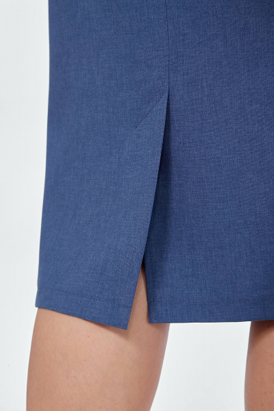 Платье в стиле летнего льна с рельефами и поясом Algranda А3981-с - фото 4